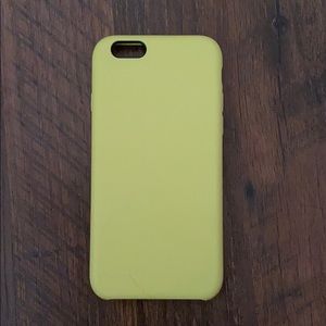 Yellow silicone I phone 6/6s phone case